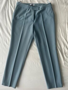 adL Dusty Blue Tailored Straight Leg Trousers Size L